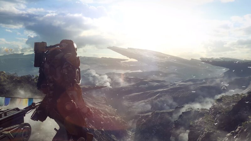 Soldier in Armor — Brown, Dramatic, Afternoon, 3d Render, Mountain Range