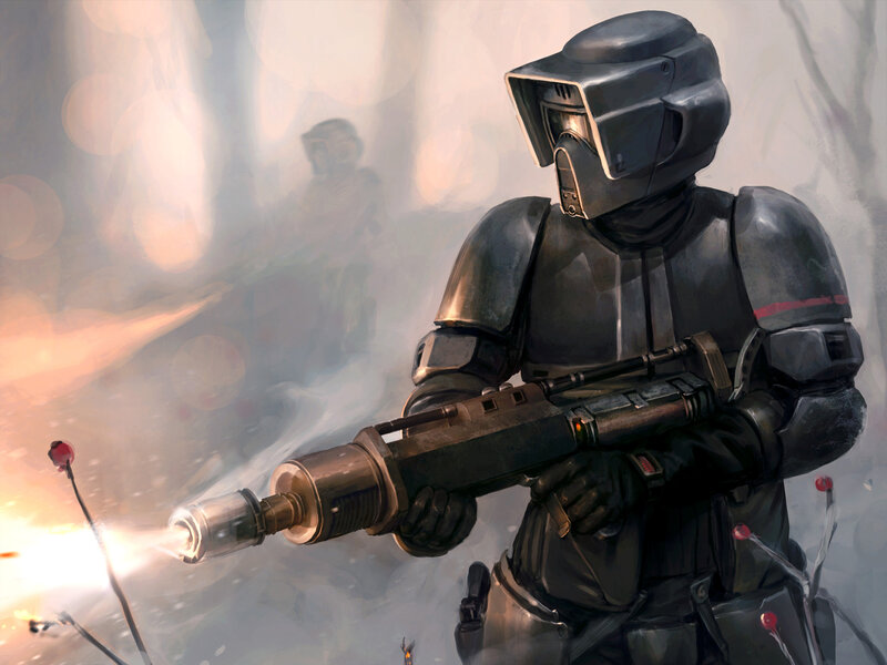Soldier in Armor — Gray, Dramatic, Digital Art