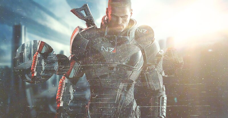 Soldier in Armor — Gray, Dramatic, Sunset, Digital Art, Cityscape