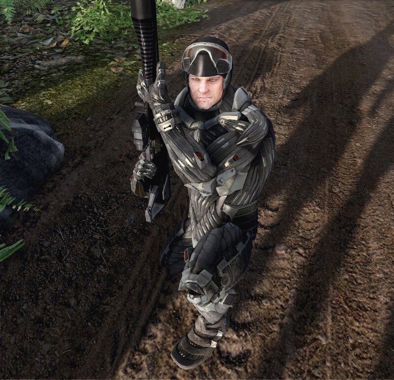 Soldier in Armor — Gray, Serious