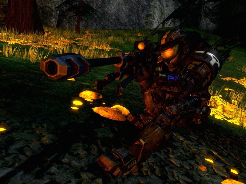 Soldier in Armor — Green, Dramatic, Night, 3d Render