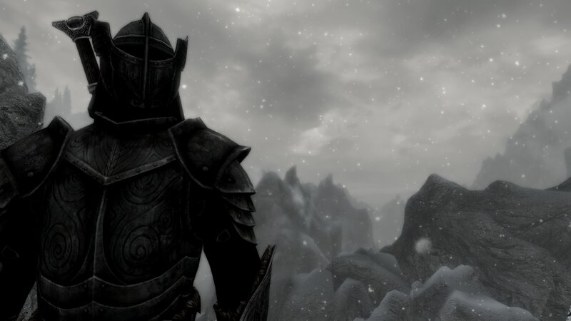 soldier in armor on mountain