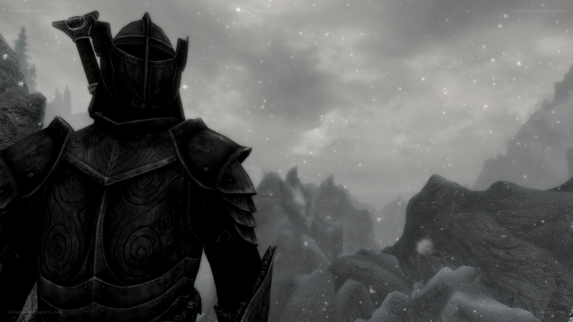 soldier in armor on mountain