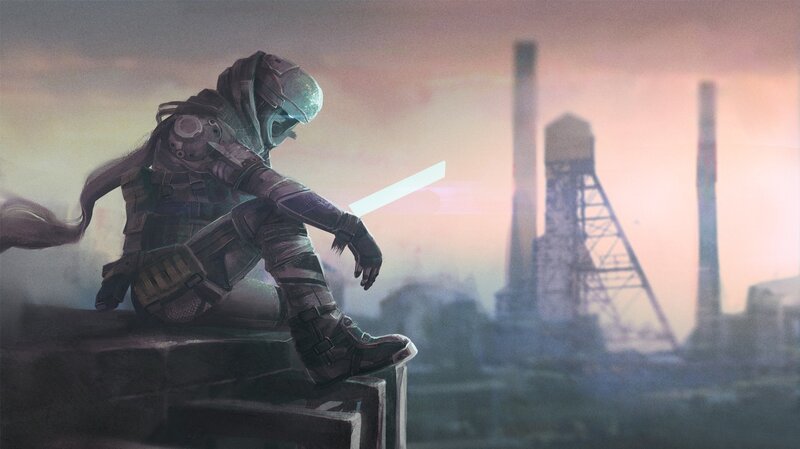 Soldier in Armor Sitting