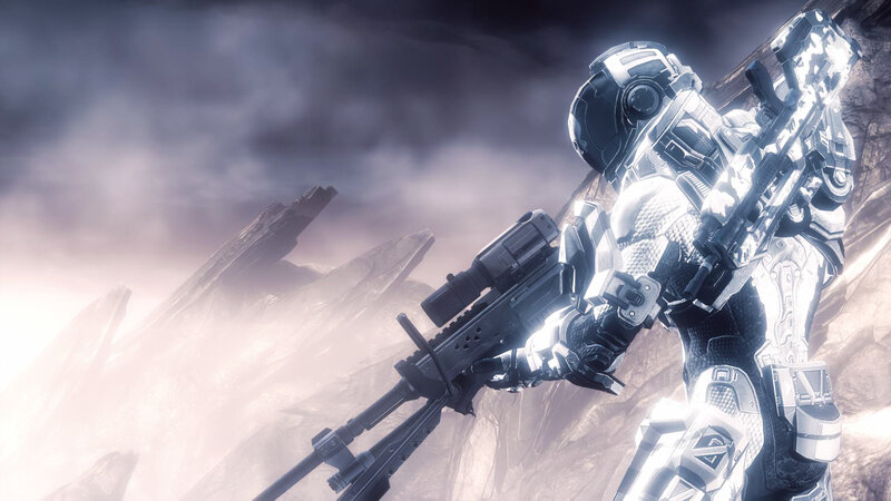 Soldier in Armor — White, Dramatic, 3d Render