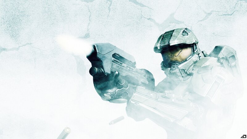 Soldier in Armor — White, Dramatic, Digital Art