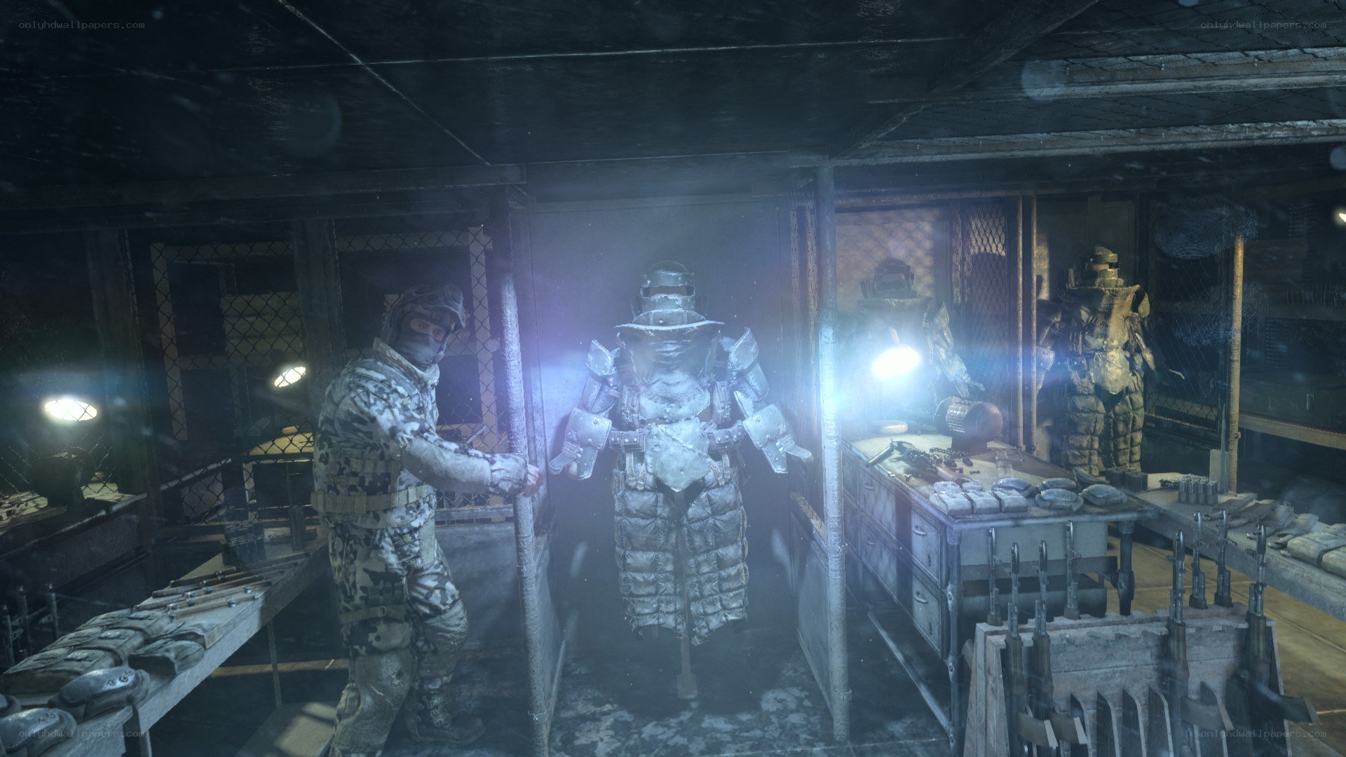soldier in armored suit