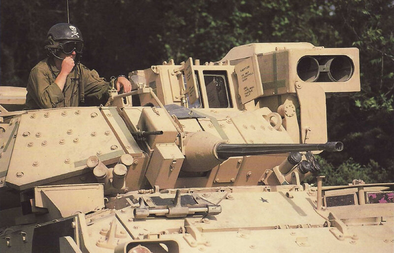 Soldier in armored vehicle