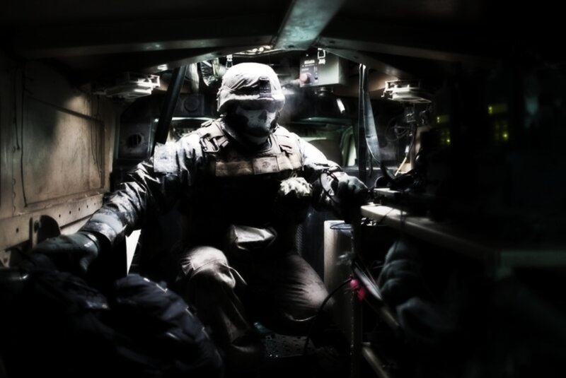 Soldier in Armored Vehicle — Black