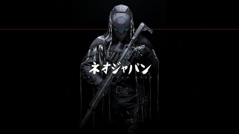 Soldier in Black Armor — Dramatic, Night