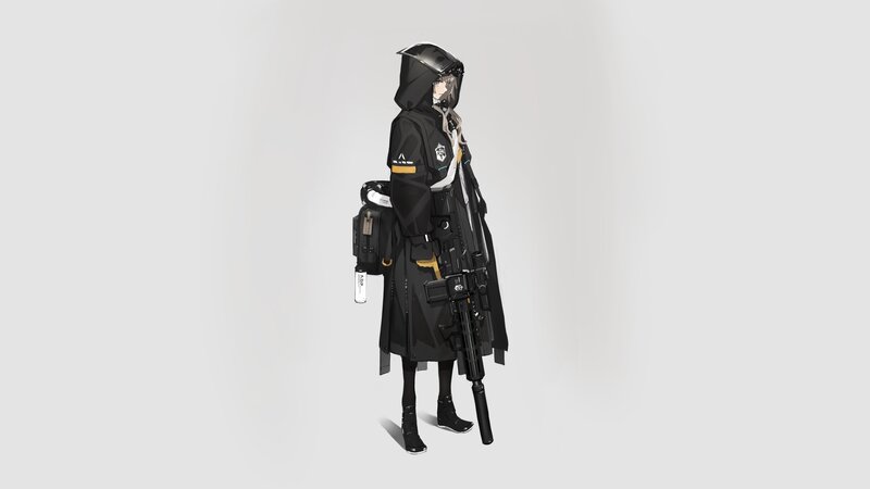 Soldier in Black Coat