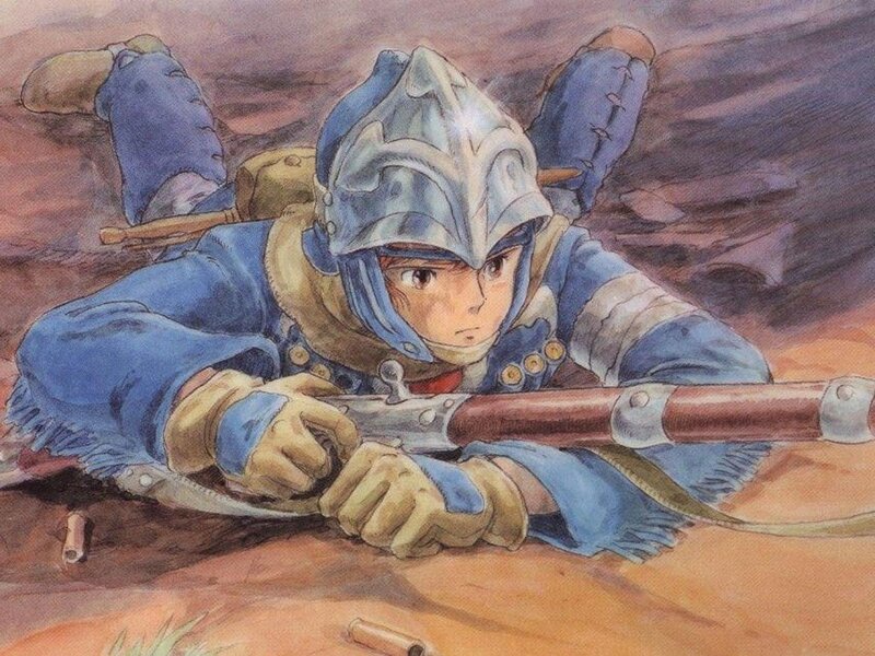 soldier in blue armor aiming rifle