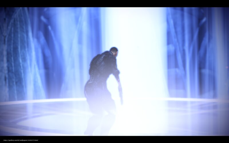 soldier in blue light