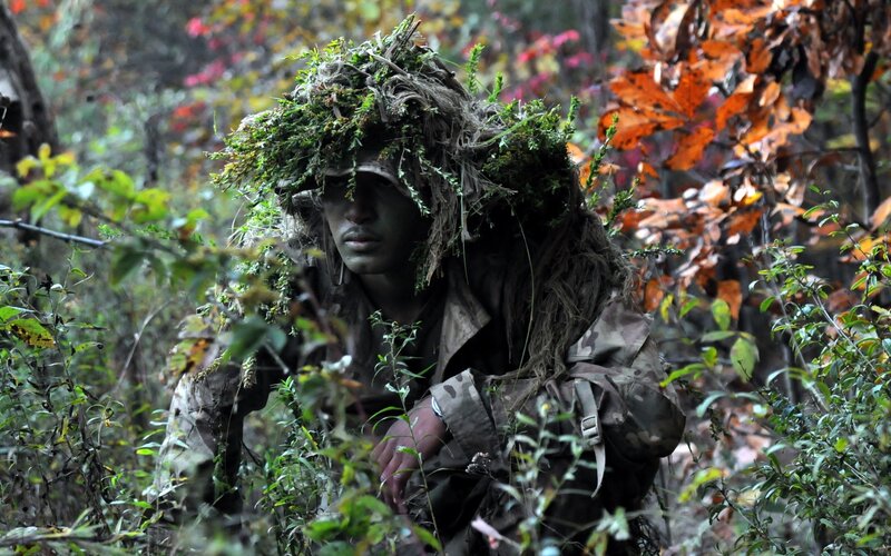 soldier in camouflage gear