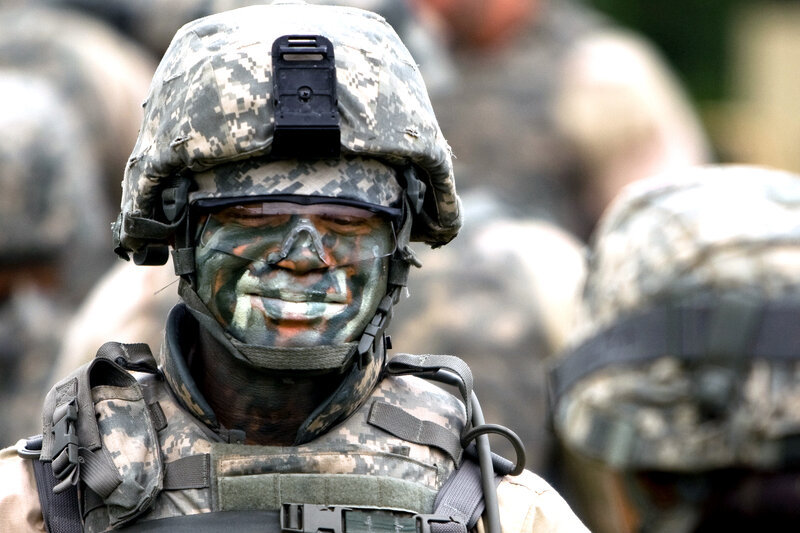 soldier in camouflage gear