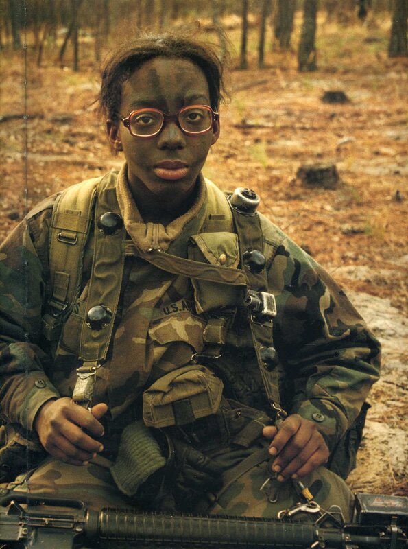 Soldier in Camouflage — Green, Serious, Photograph, Glasses