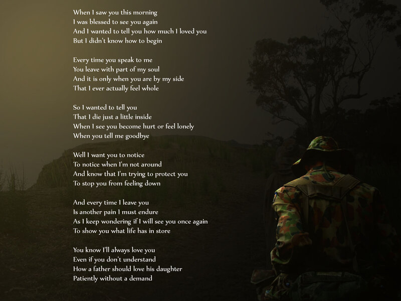 Soldier in Camouflage — Green, Somber