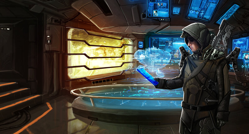 Soldier in Cockpit — Blue