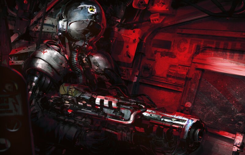 Soldier in Cockpit — Red