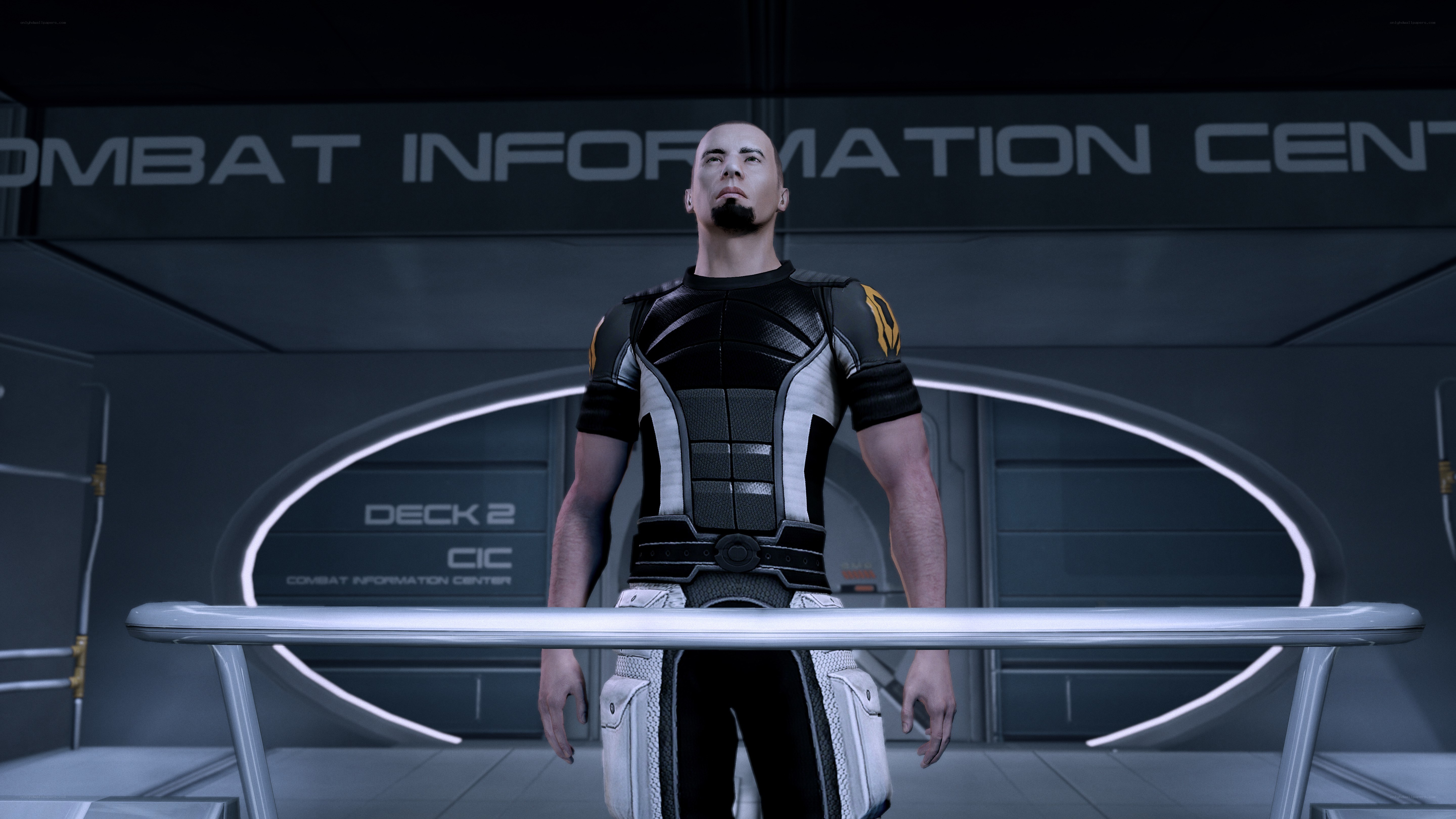 soldier in combat center