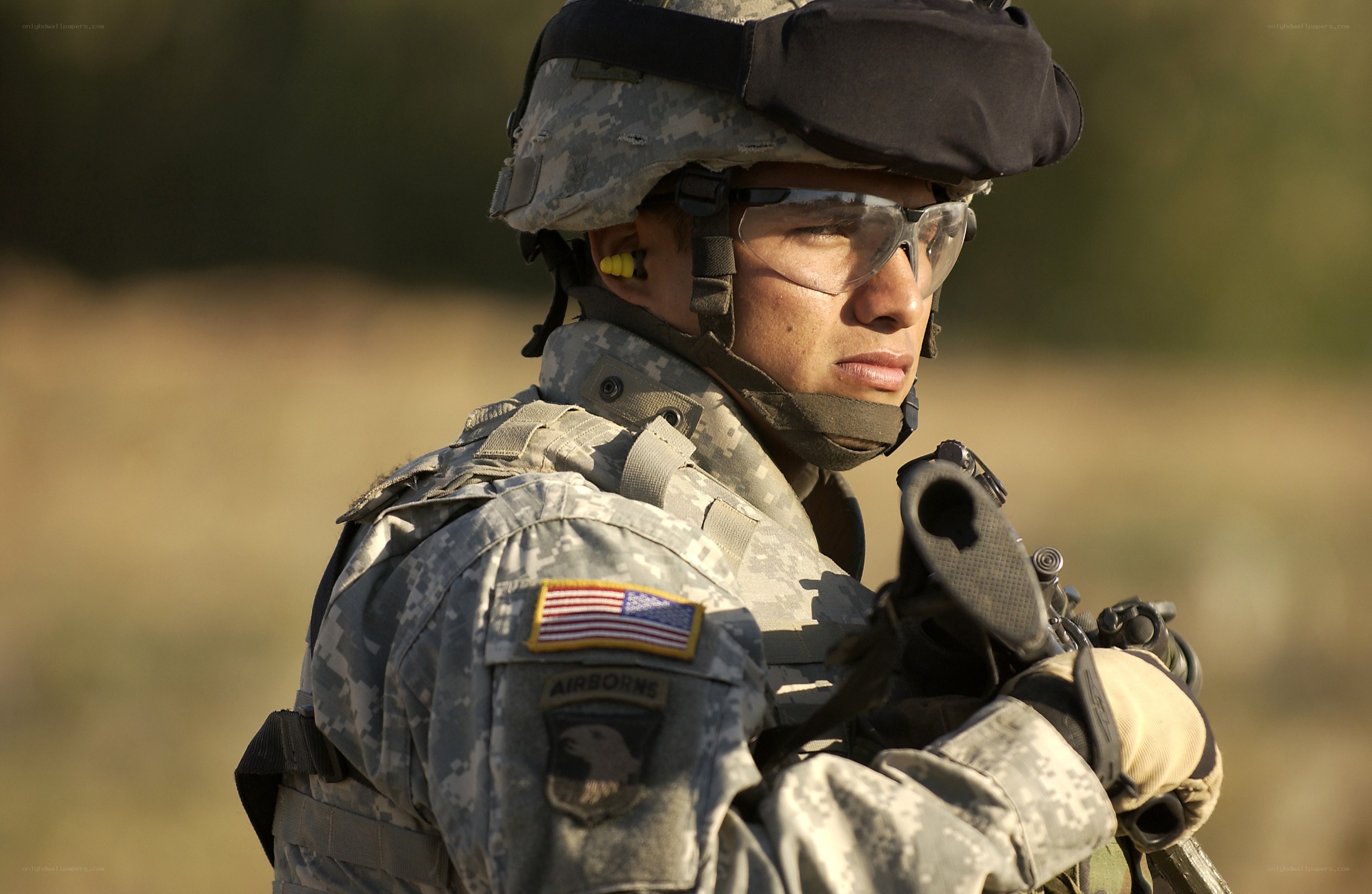 Soldier in combat gear