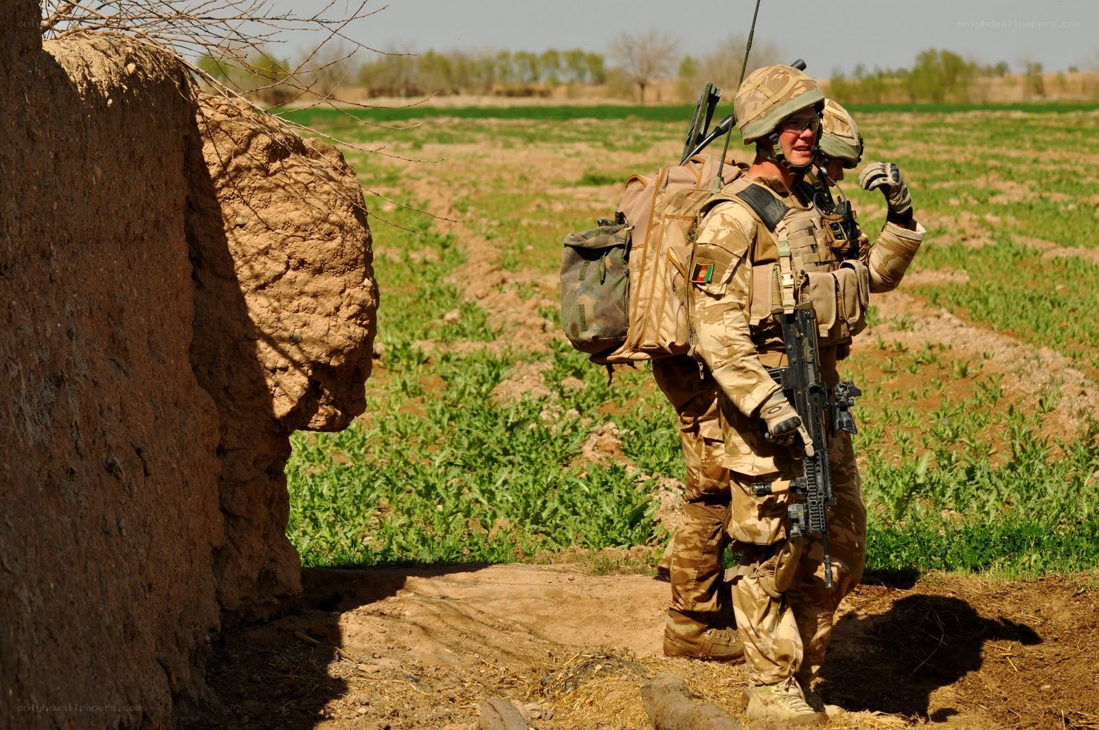 Soldier in combat gear