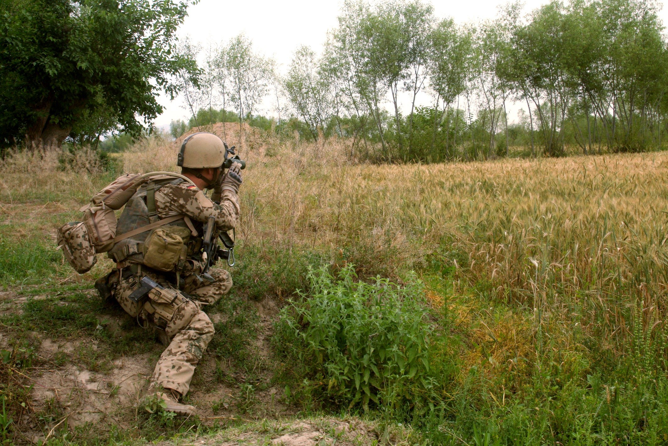 Soldier in combat gear