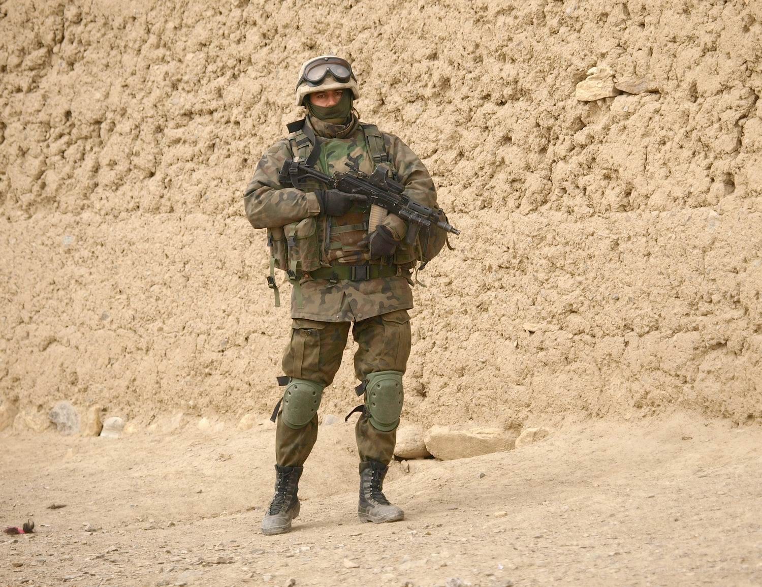 Soldier in combat gear