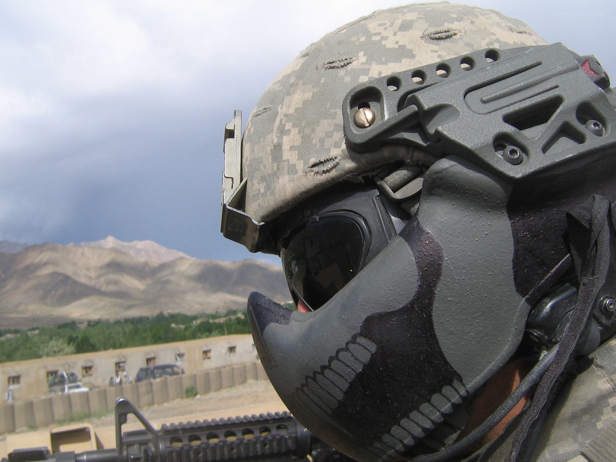 Soldier in combat gear