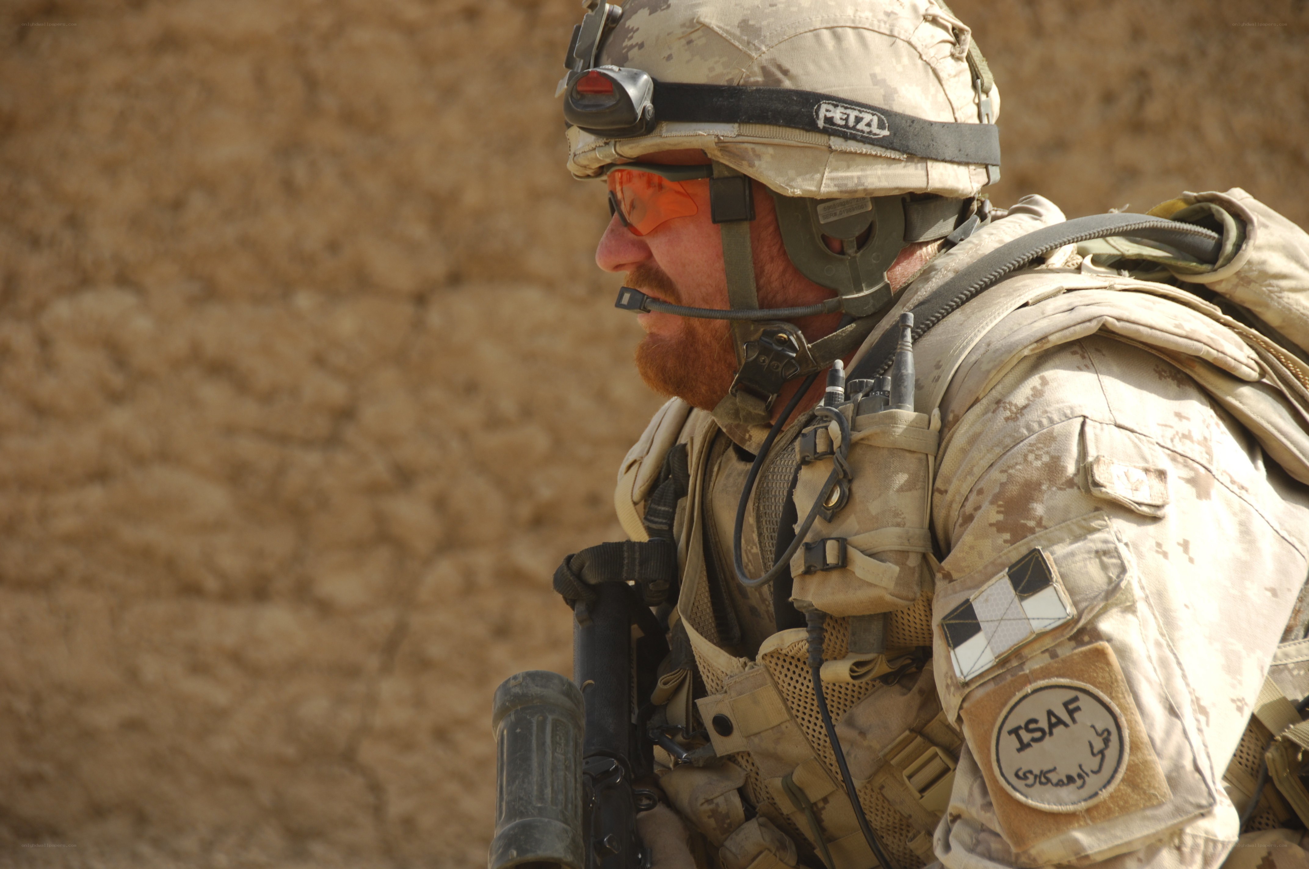 Soldier in combat gear