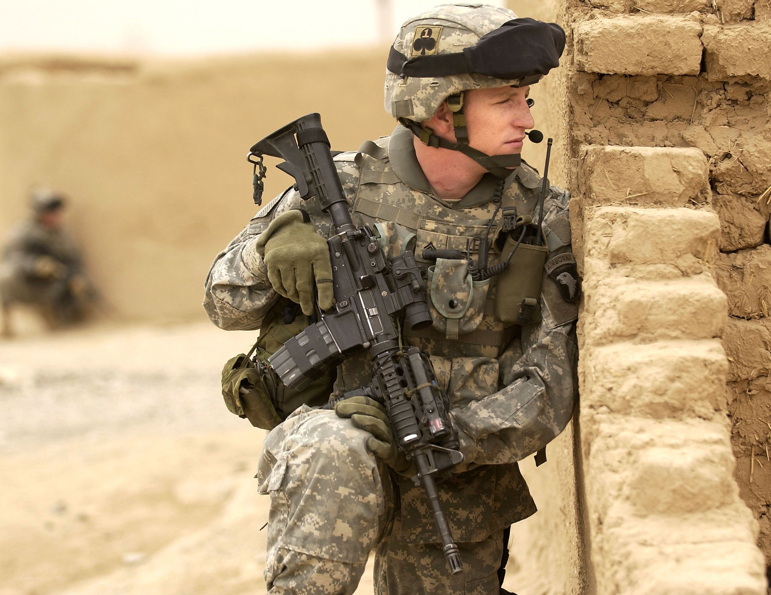 Soldier in combat gear