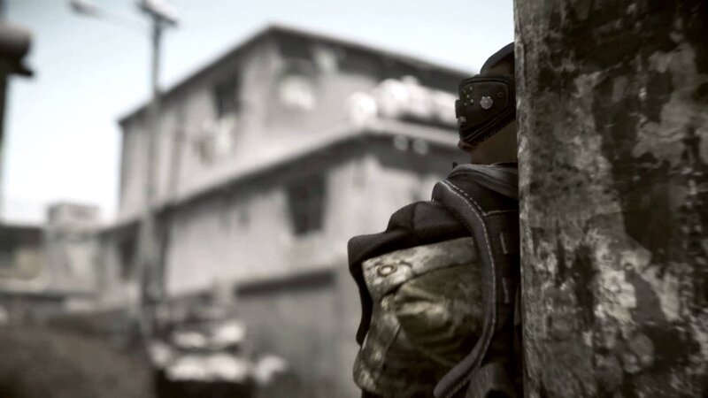 Soldier in Combat Gear — Gray, Tense, 3d Render