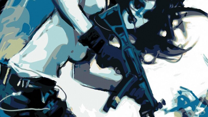 soldier in combat stance