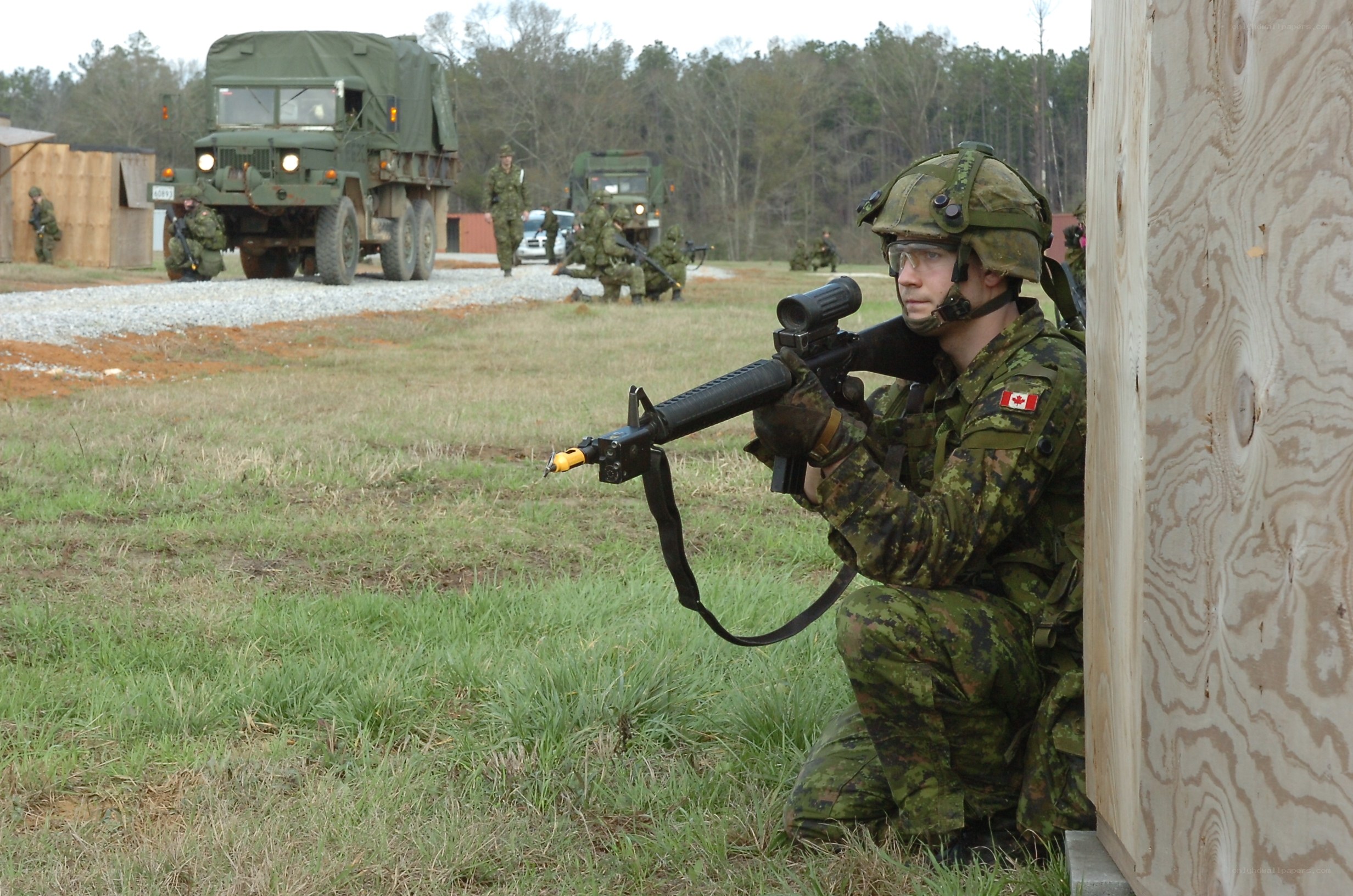 Soldier in combat training