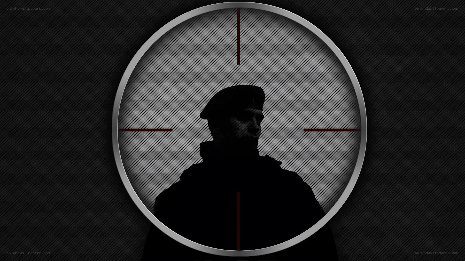 soldier in crosshairs