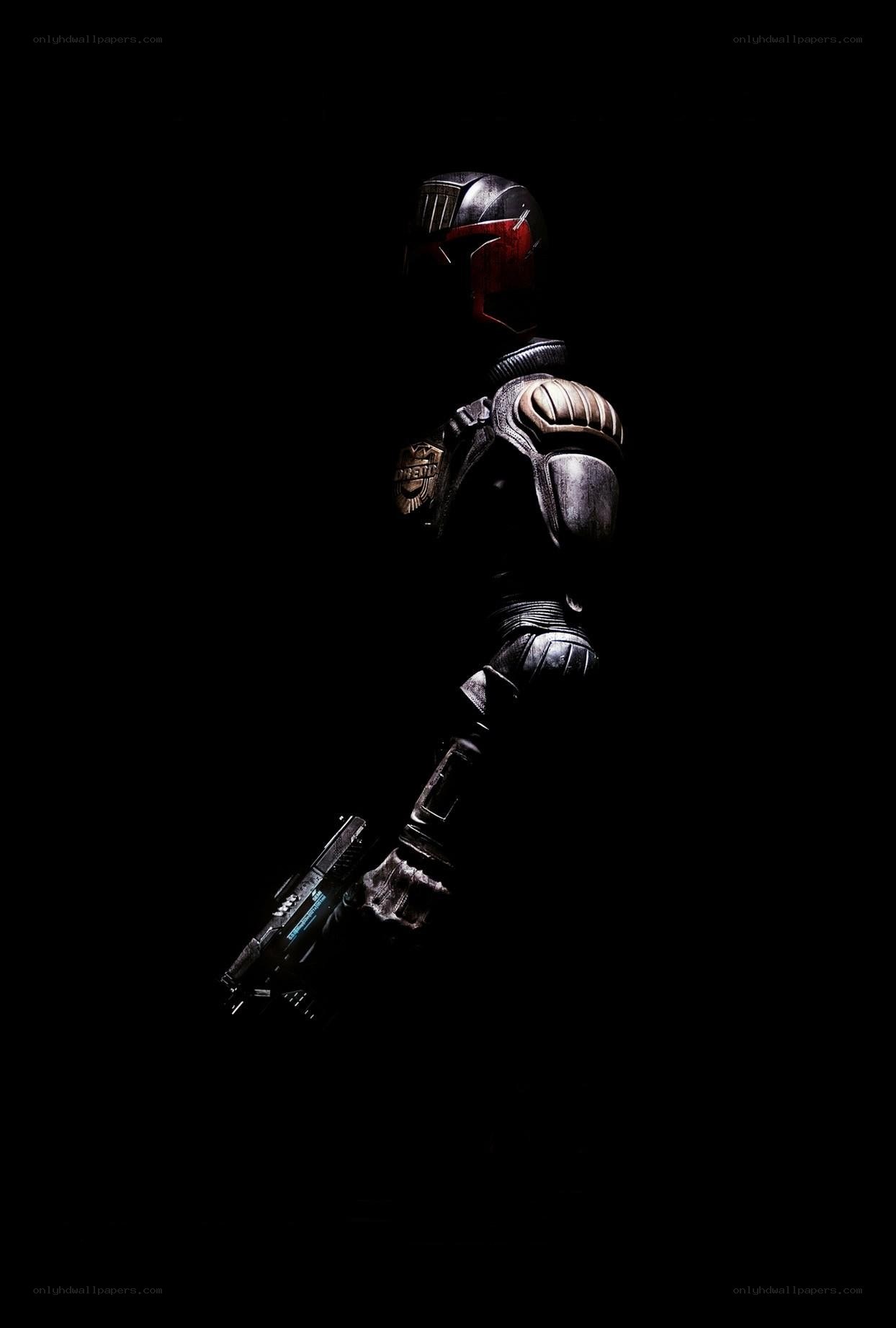 soldier in dark armor