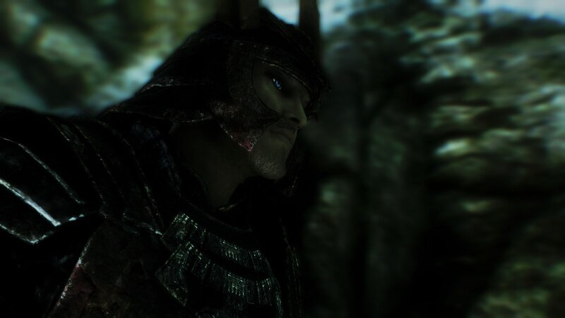 Soldier in Dark Armor — Black, Dark, Dramatic