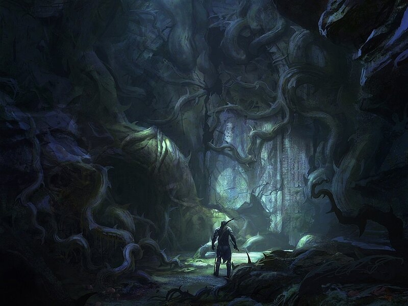 Soldier in Dark Cave — Dark Green
