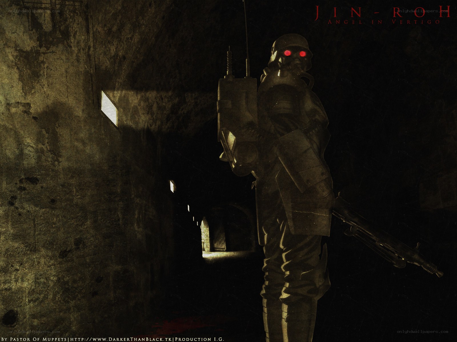 soldier in dark corridor