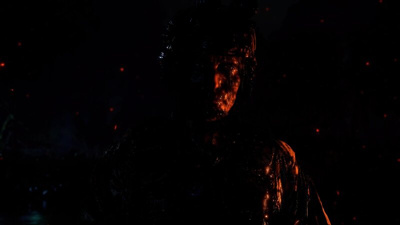 Soldier in Dark Environment — Black, Dark, Dramatic