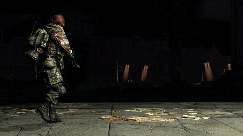 soldier in dark environment