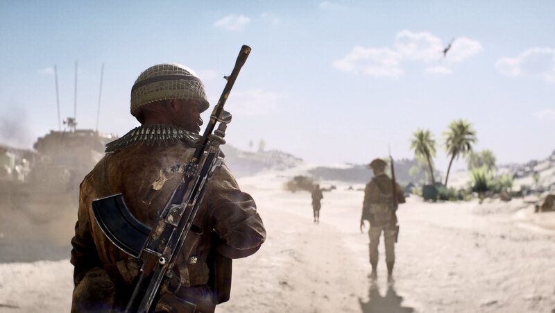 Soldier in Desert — Brown, Desolate