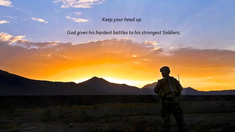 Soldier in Desert — Orange, Dramatic, Sunset
