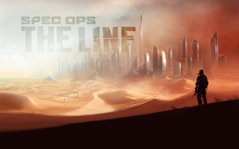 Soldier in Desert — Orange, Dramatic
