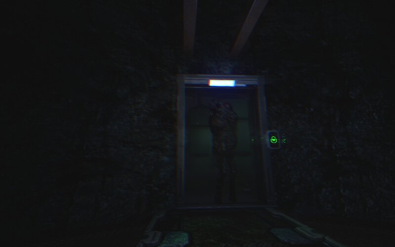 Soldier in Elevator