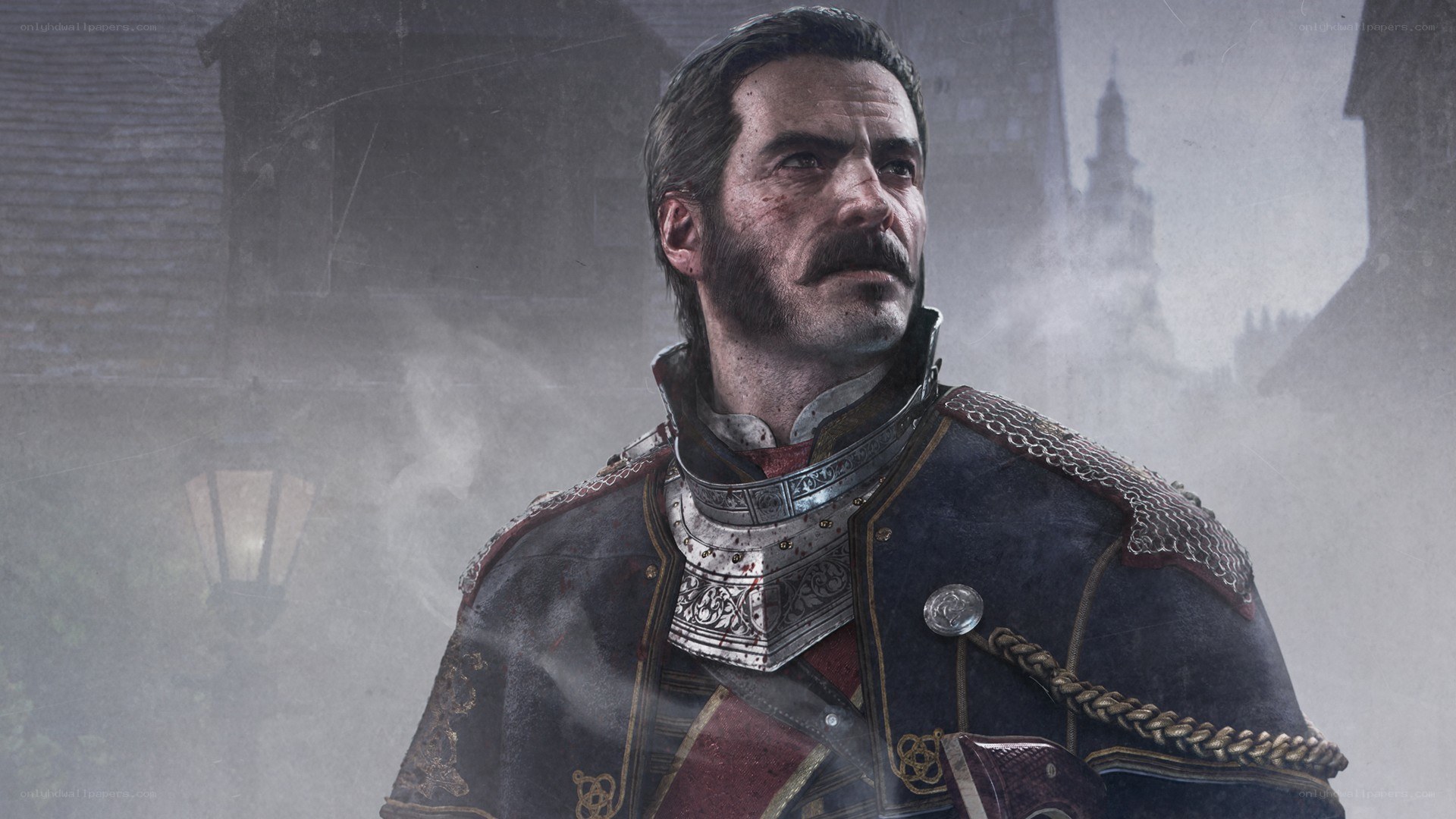 soldier in foggy town