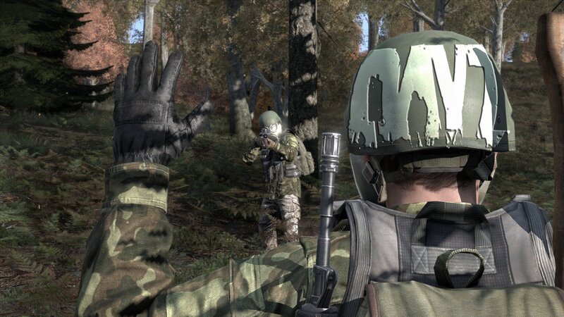 Soldier in Forest — Green, Tense