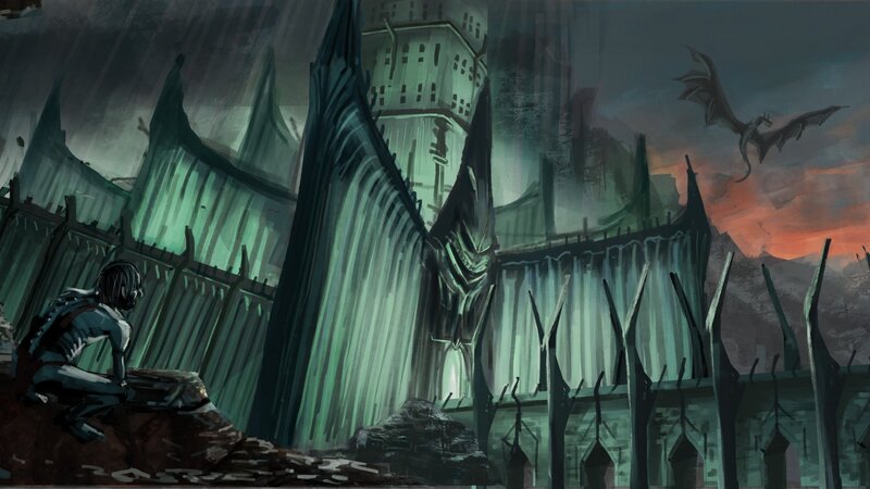Soldier in Front of Castle — Green