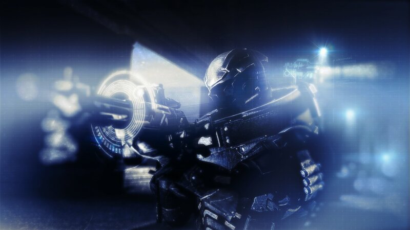 soldier in futuristic armor