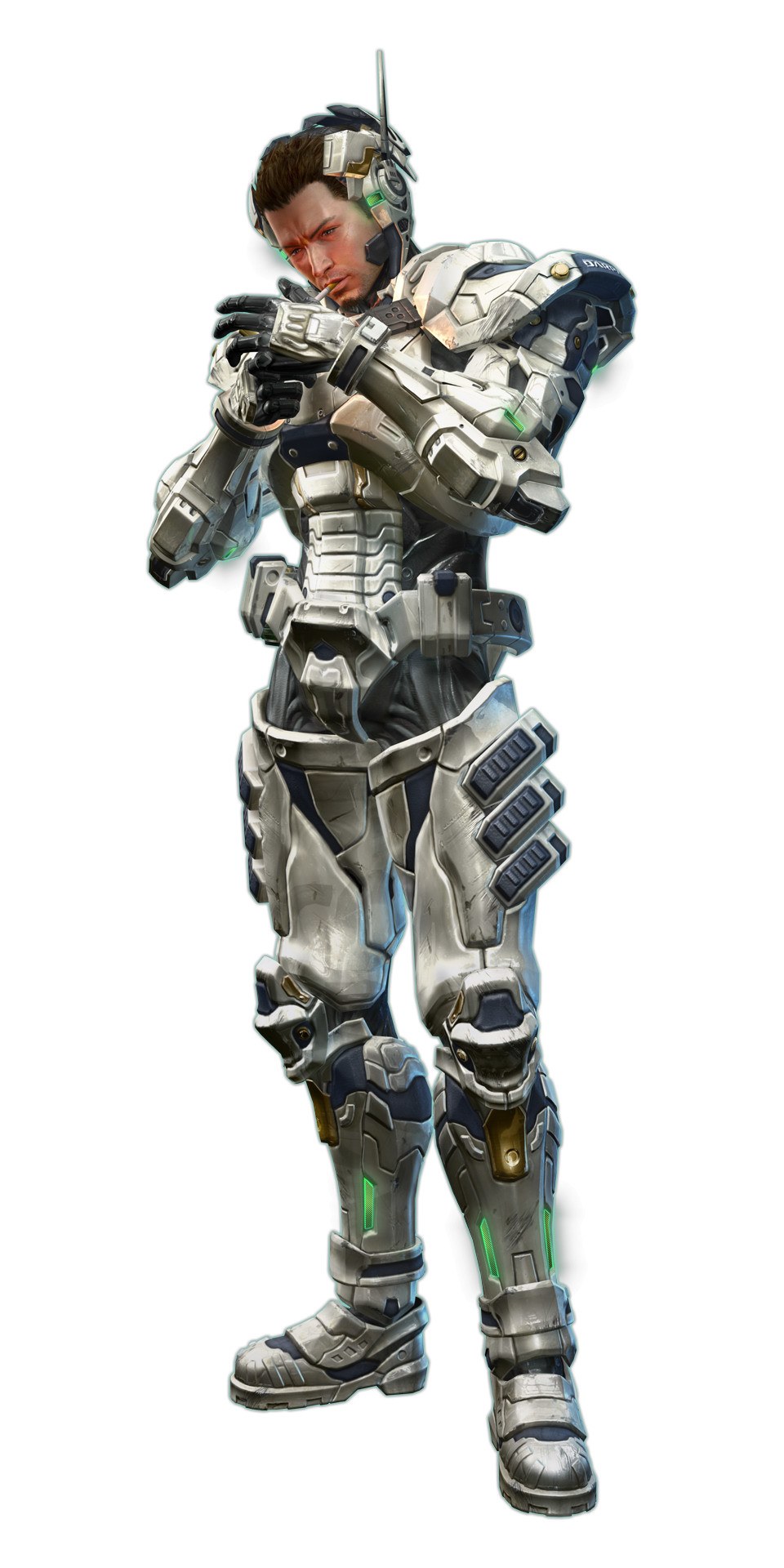 soldier in futuristic armor